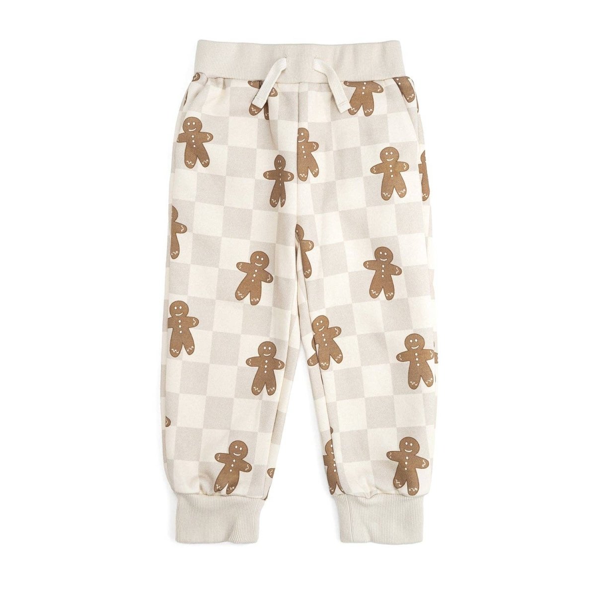 Gingerbread Christmas Checkered Jogger - Sweet Wink Bottoms sold by Rosebud & Jo