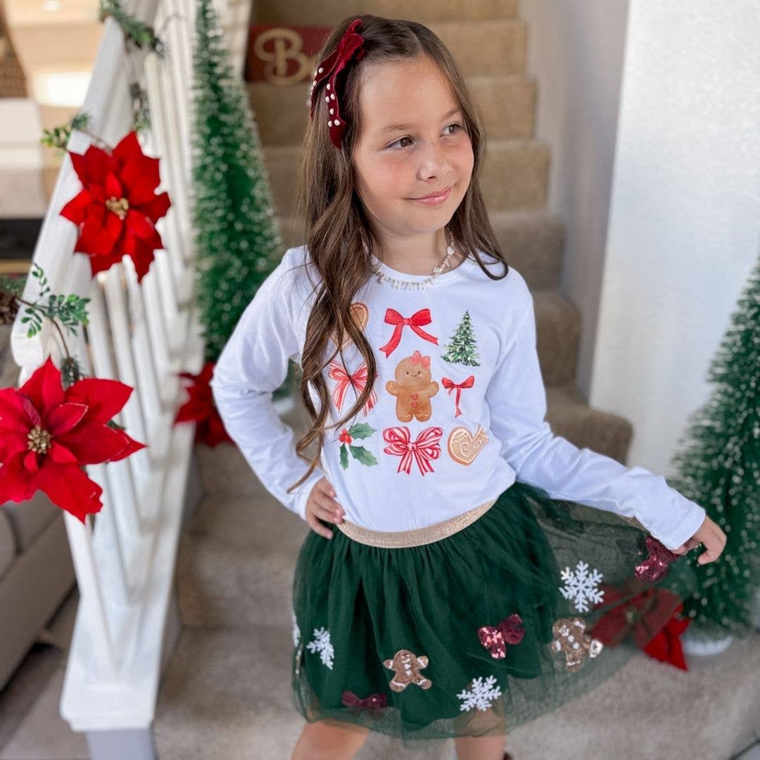 Gingerbread Cutie Christmas Long Sleeve Shirt - Sweet Wink Tops sold by Rosebud & Jo