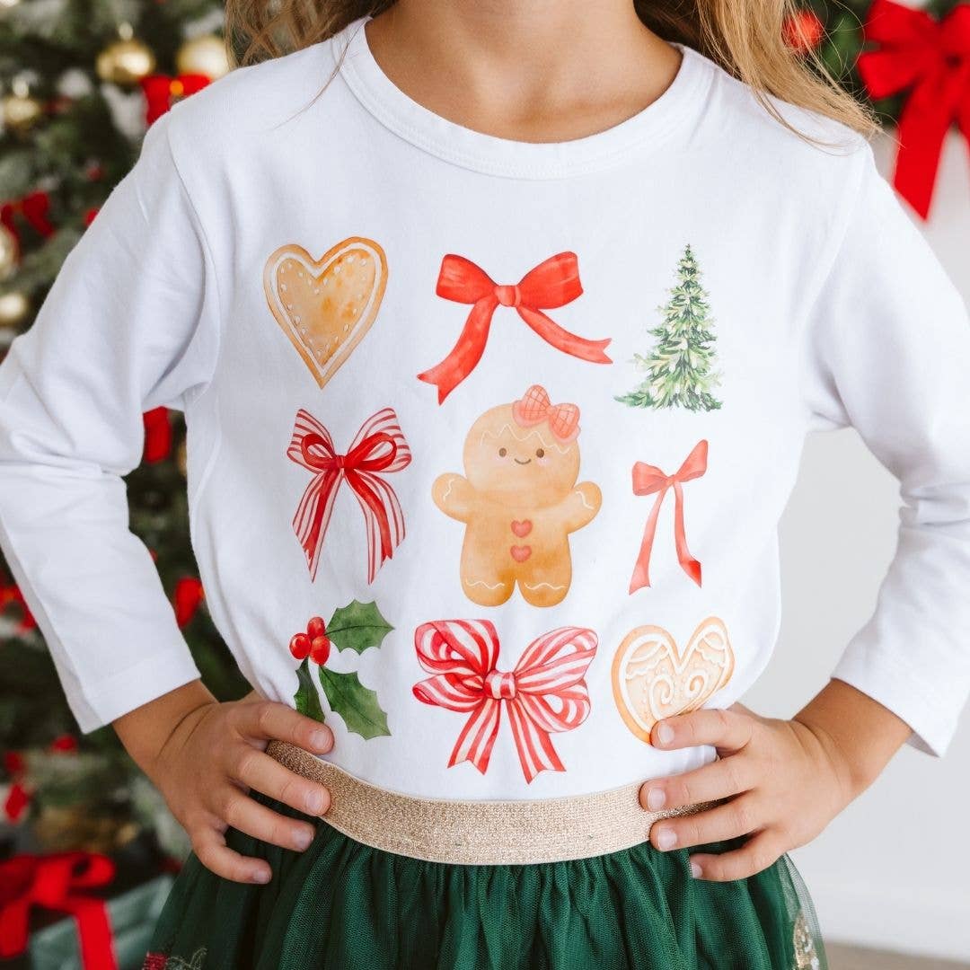 Gingerbread Cutie Christmas Long Sleeve Shirt - Sweet Wink Tops sold by Rosebud & Jo