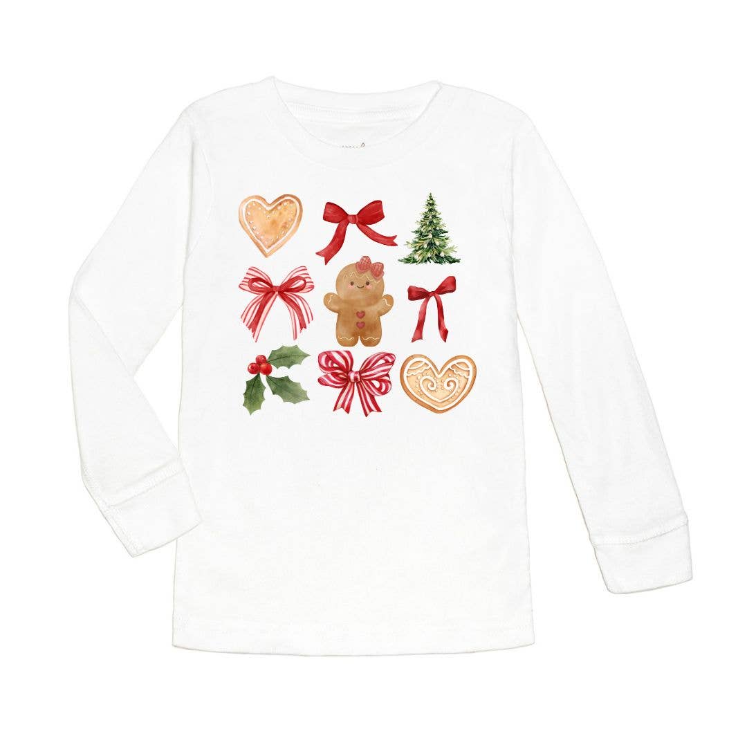 Gingerbread Cutie Christmas Long Sleeve Shirt - Sweet Wink Tops sold by Rosebud & Jo