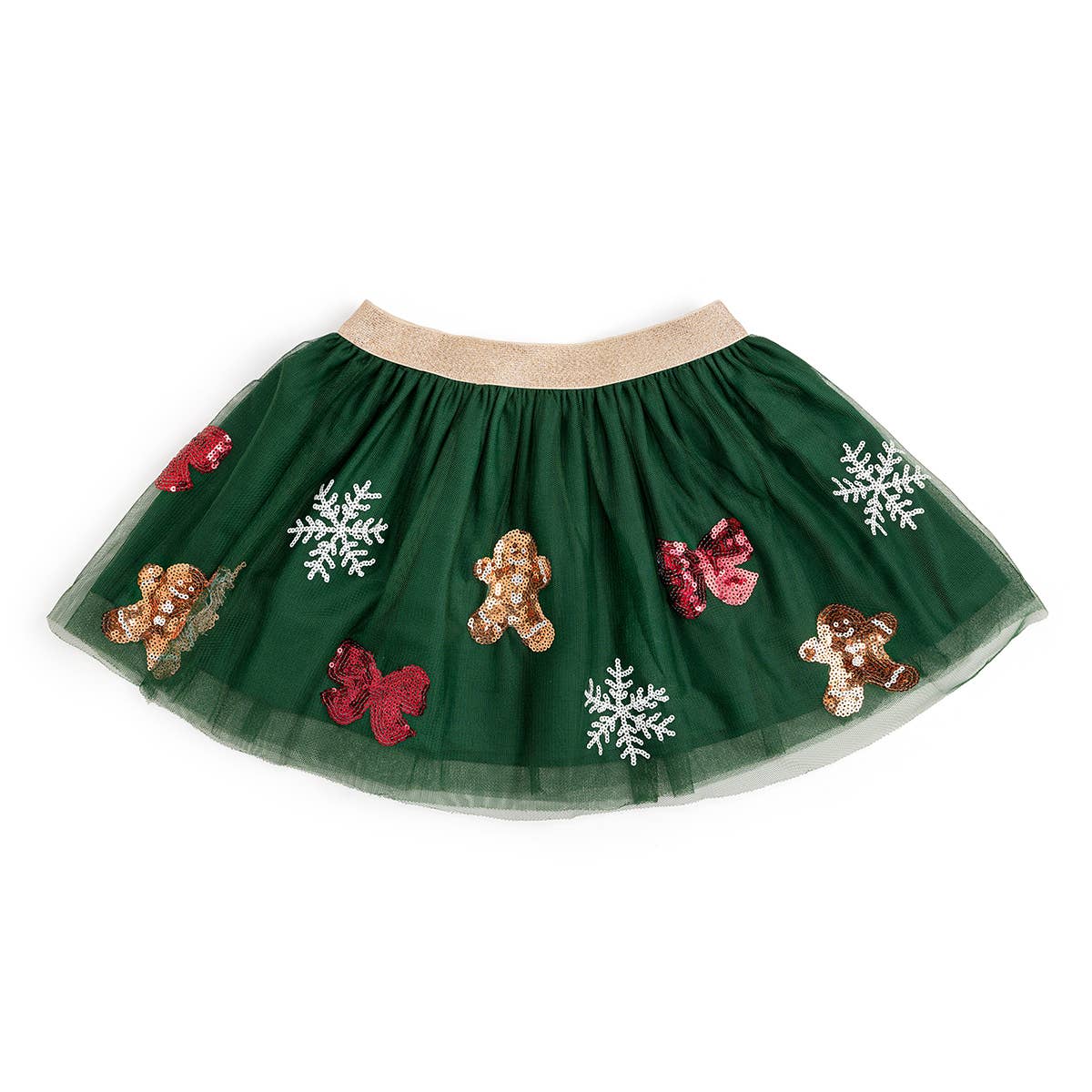 Gingerbread Joy Sequin Christmas Tutu - Sweet Wink Baby & Toddler Clothing sold by Rosebud & Jo