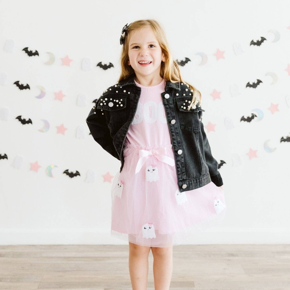 Glitter Bat Halloween Bow Clip Set - Sweet Wink Hair Accessories sold by Rosebud & Jo