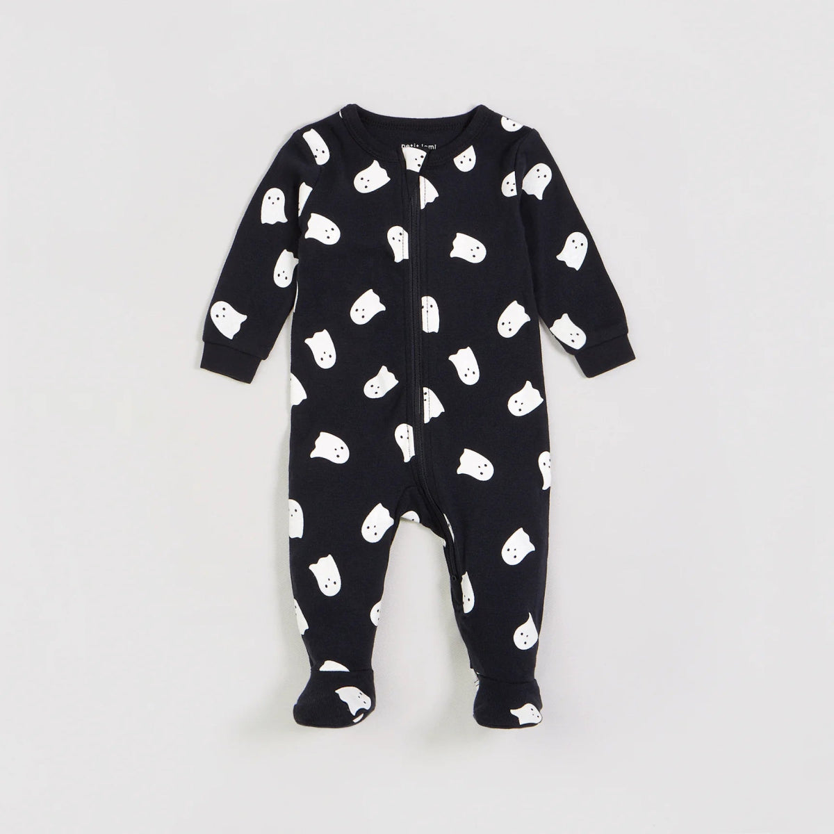 Glow in the Dark Ghost Footed Sleeper - Petite Lem sold by Rosebud & Jo