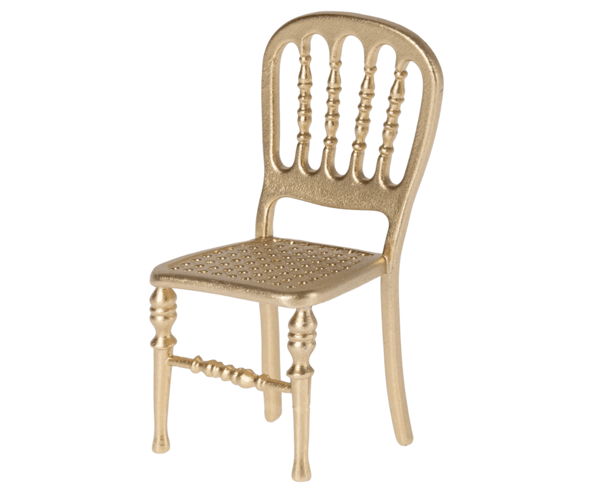 Gold Chair, Mouse - Maileg Toy sold by Rosebud & Jo