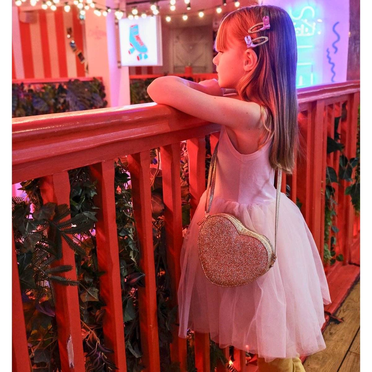 Gold Glitter Love Heart Bag - Rockahula Kids US Bag sold by Rosebud & Jo