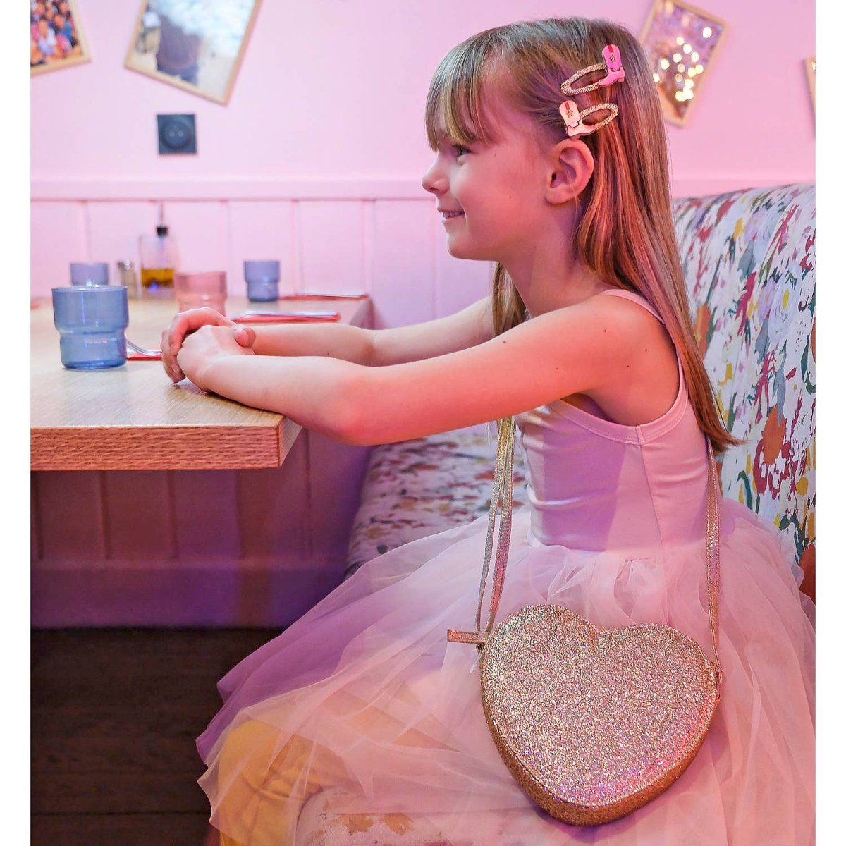 Gold Glitter Love Heart Bag - Rockahula Kids US Bag sold by Rosebud & Jo