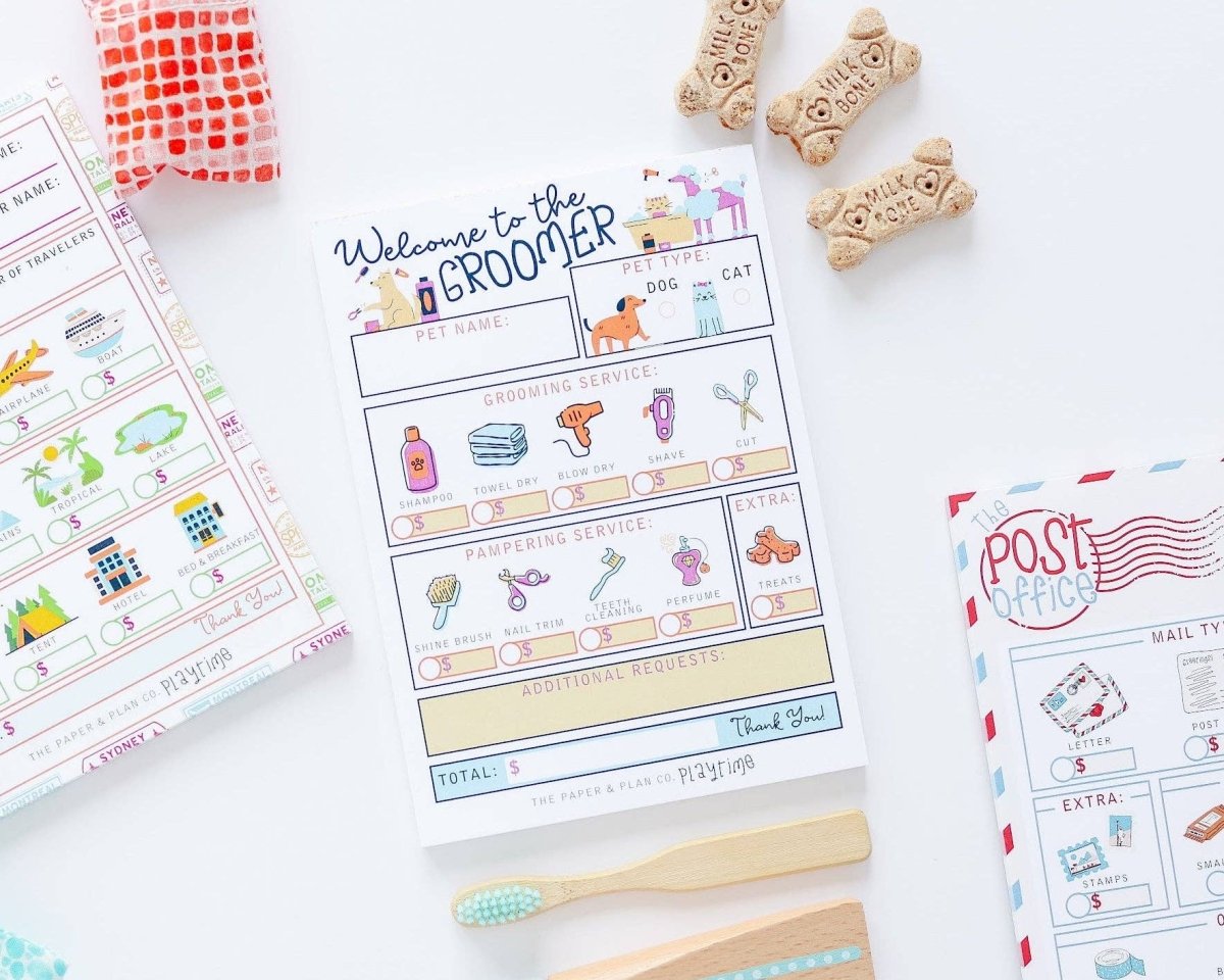 Groomer Playtime Pad® - The Paper and Plan Co. Toys sold by Rosebud & Jo