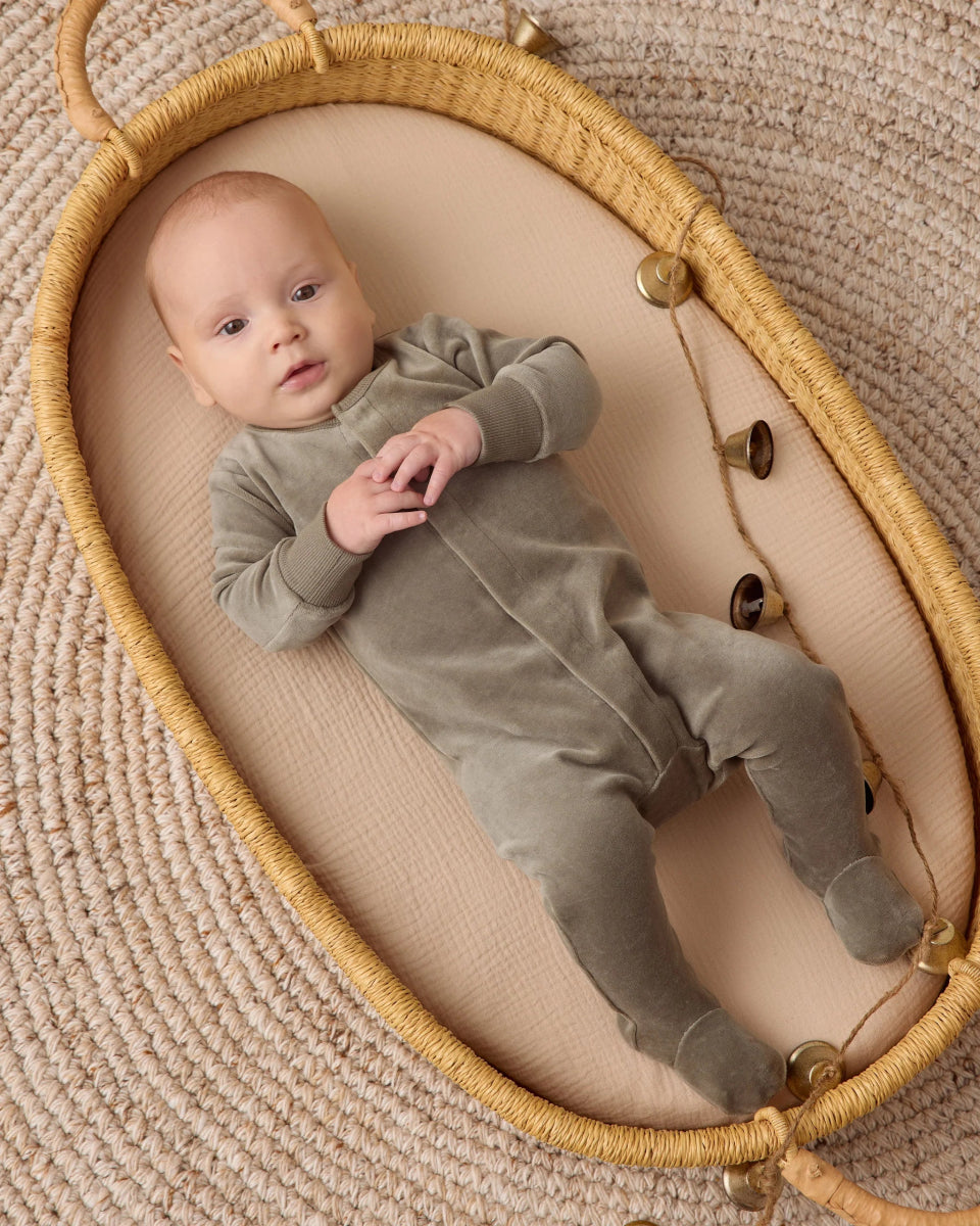 Hidden Snap Footie in Holly Berry and Forest - Quincy Mae Baby & Toddler Clothing sold by Rosebud & Jo