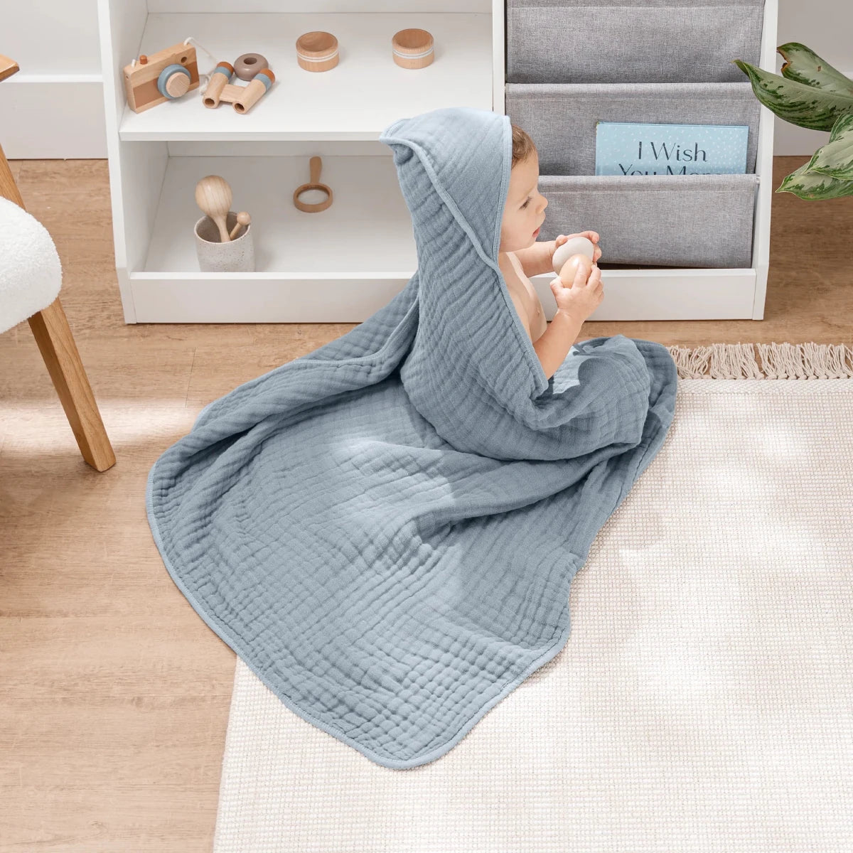 Hooded Towels in Pacific Blue - 2 Pack - Comfy Cubs Bath & Care sold by Rosebud & Jo