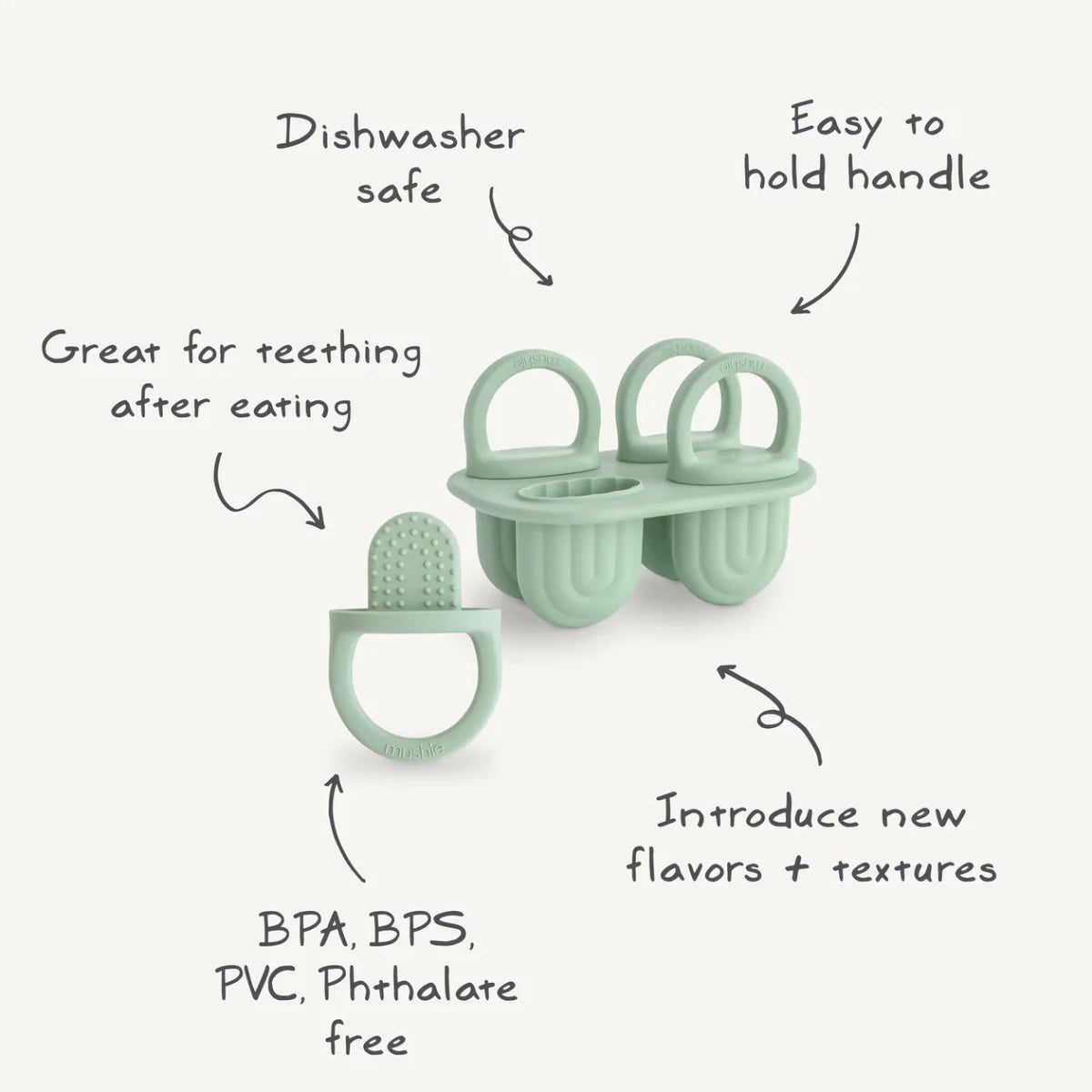 Ice Pop Tray - Mushie Feeding sold by Rosebud & Jo