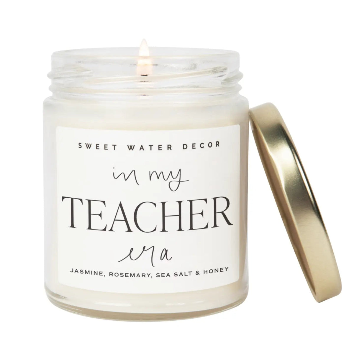 In My Teacher Era Quote Label Candle - Sweet Water Decor Candle sold by Rosebud & Jo