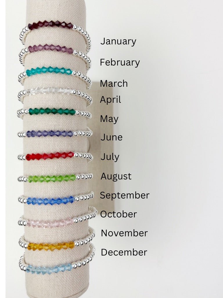 Individual Birthstone Beaded Bracelet - Cottontail Bow Co. Jewelry sold by Rosebud & Jo