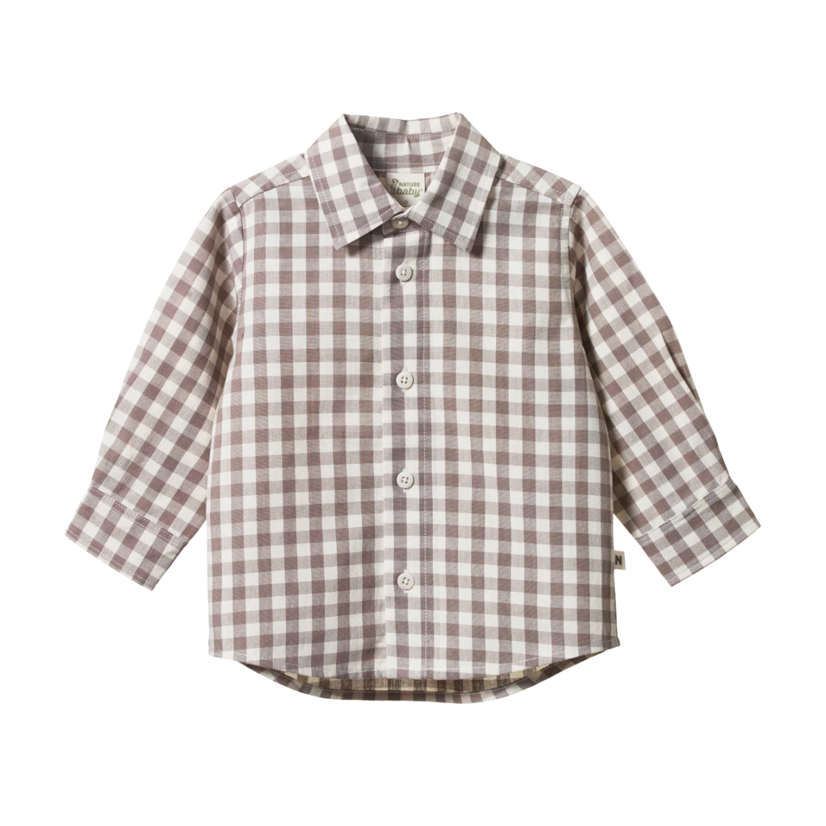 Ira Button Up in Cub Check - Nature Baby Baby & Toddler Clothing sold by Rosebud & Jo
