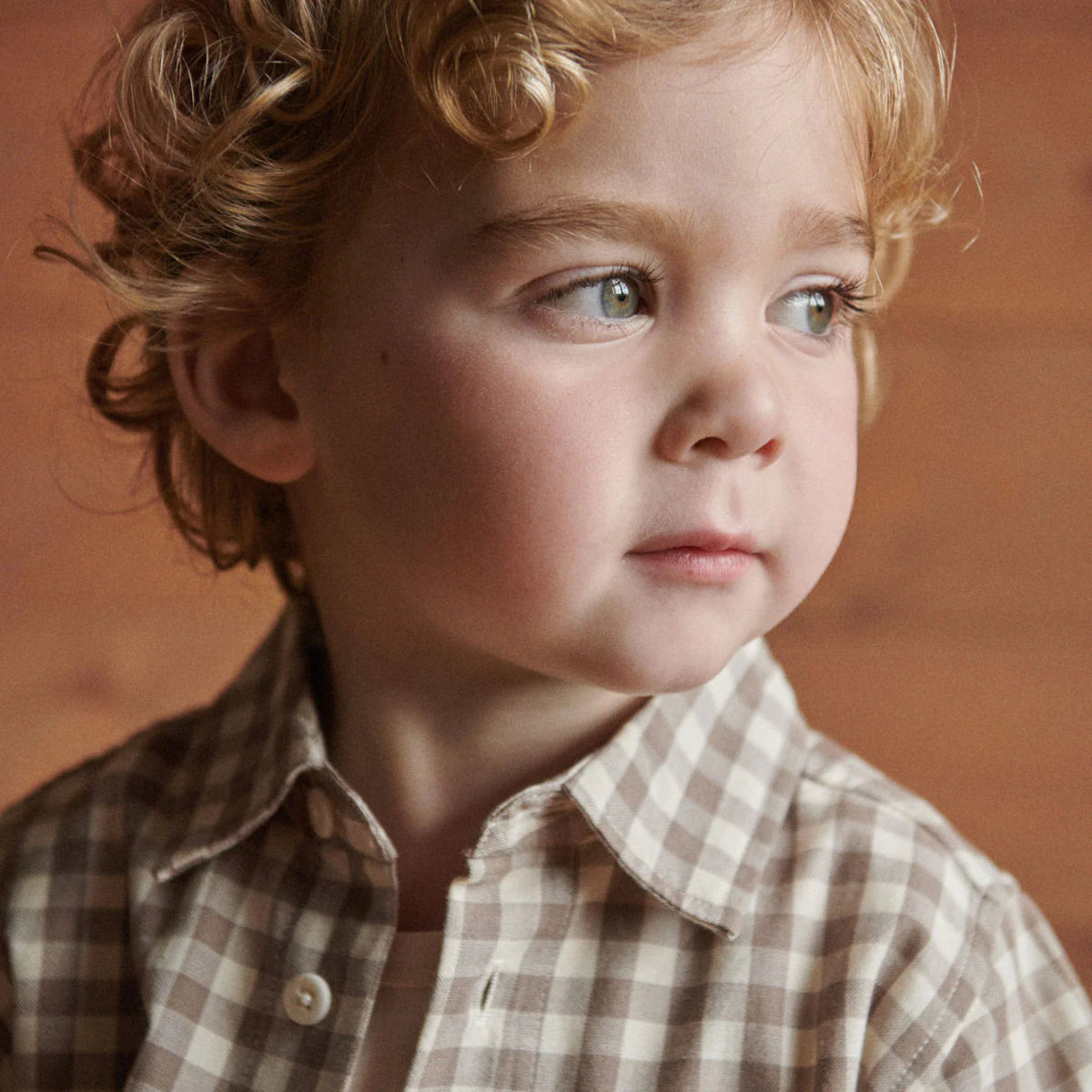 Ira Button Up in Cub Check - Nature Baby Baby & Toddler Clothing sold by Rosebud & Jo