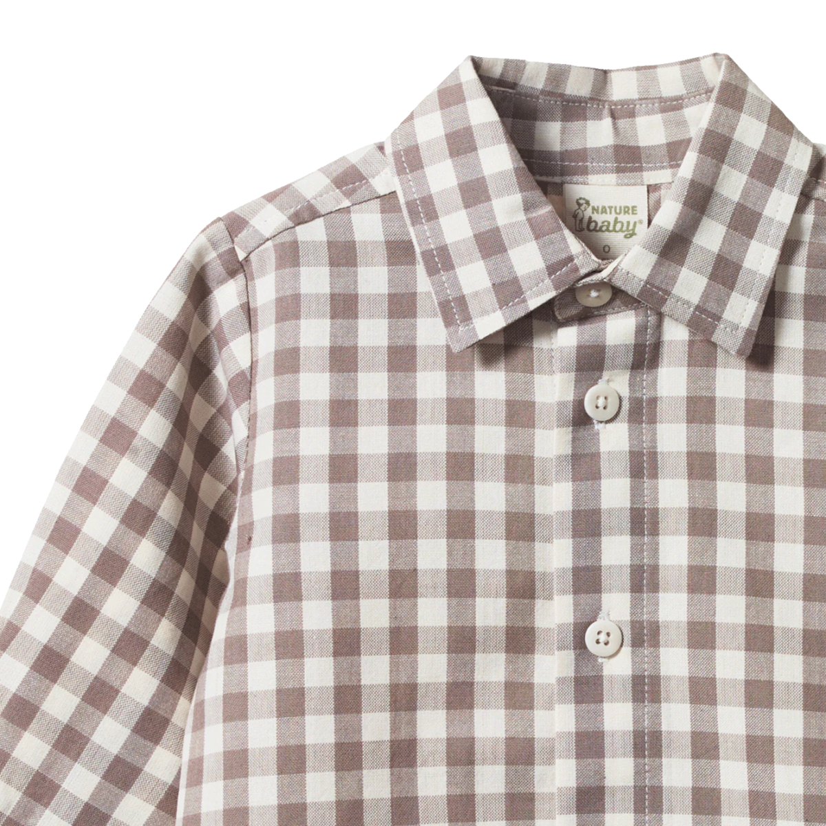 Ira Button Up in Cub Check - Nature Baby Baby & Toddler Clothing sold by Rosebud & Jo