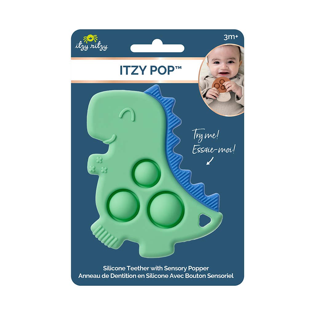 Itzy Pop Sensory Popper Toy - Dino - Itzy Ritzy Teether sold by Rosebud & Jo