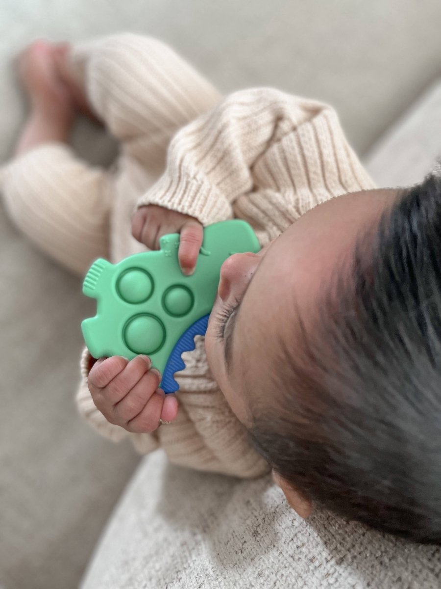 Itzy Pop Sensory Popper Toy - Dino - Itzy Ritzy Teether sold by Rosebud & Jo