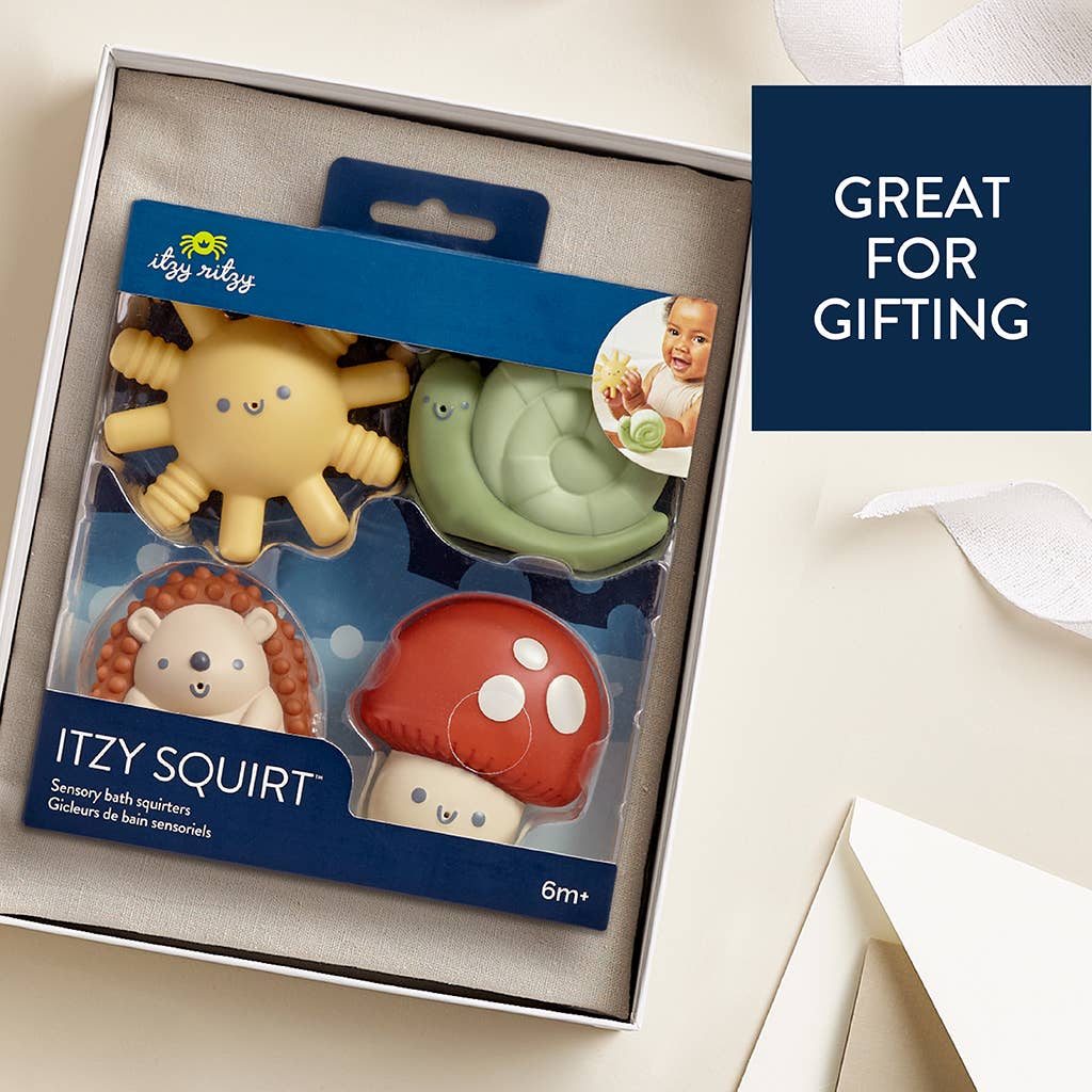 Itzy Squirt 4 - pack of Soft Bath Toys - Itzy Ritzy Toy sold by Rosebud & Jo