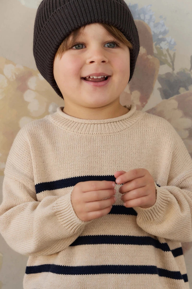Jackson Knitted Jumper - Jackson Stripe - Jamie Kay Tops sold by Rosebud & Jo