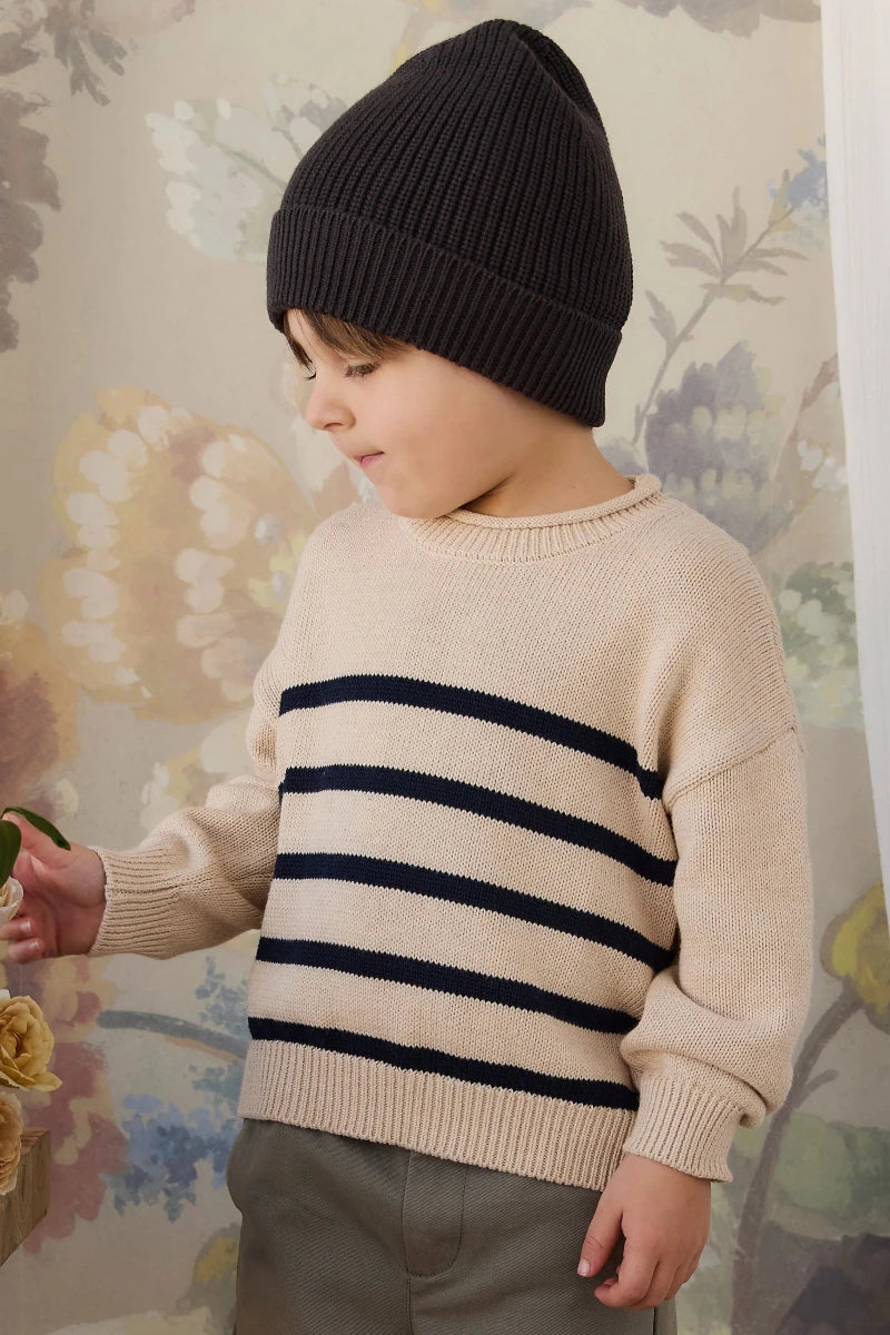 Jackson Knitted Jumper - Jackson Stripe - Jamie Kay Tops sold by Rosebud & Jo