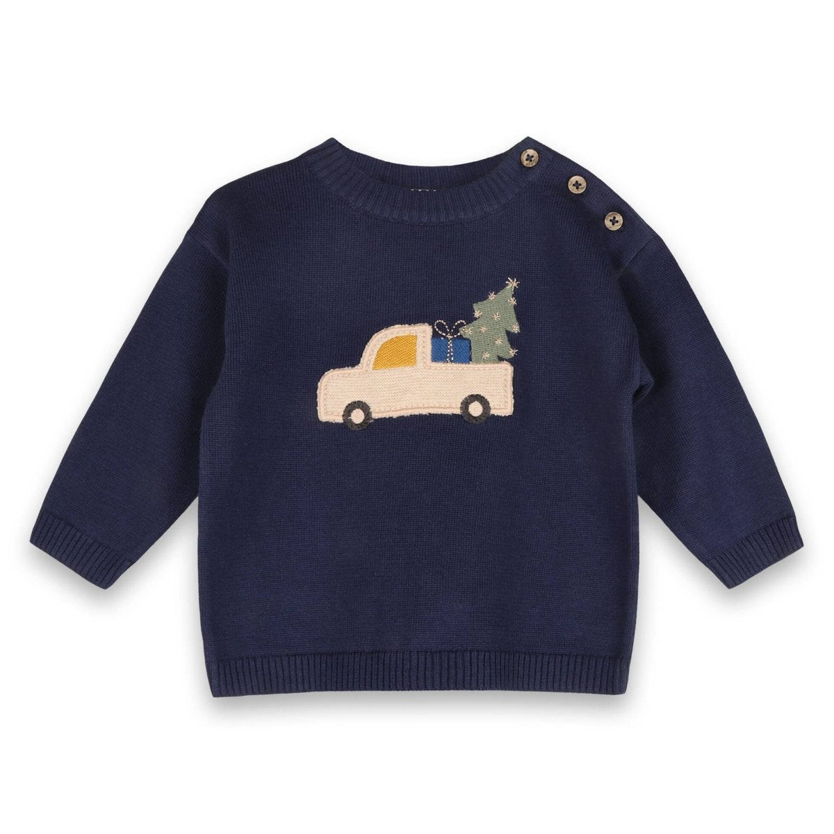 Jolly Truck Sweater Knit Set - Viverano Organics Baby & Toddler Clothing sold by Rosebud & Jo