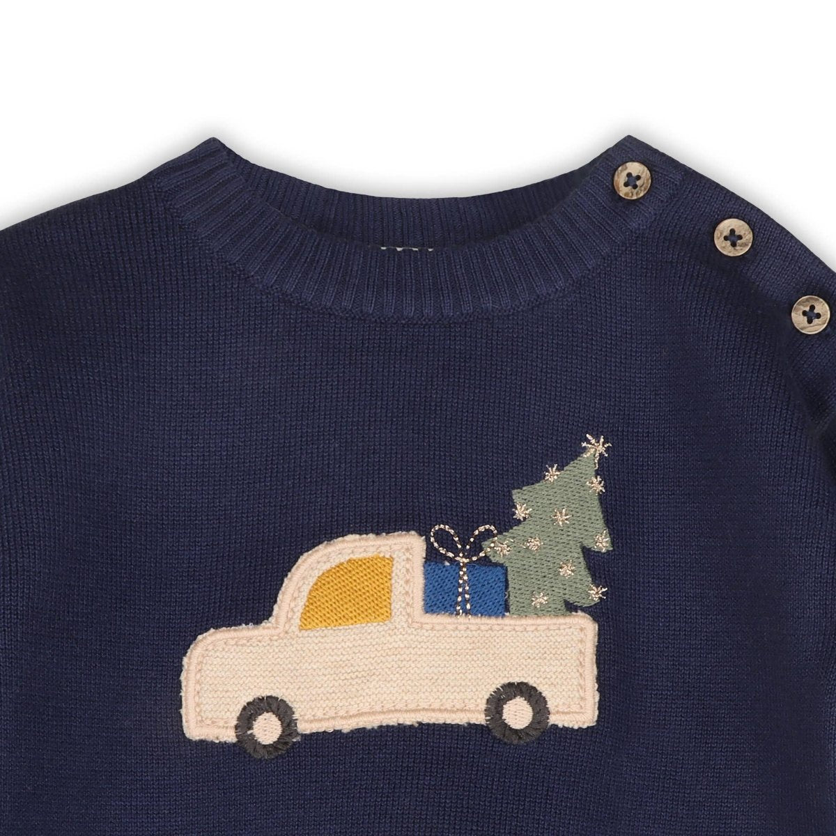 Jolly Truck Sweater Knit Set - Viverano Organics Baby & Toddler Clothing sold by Rosebud & Jo