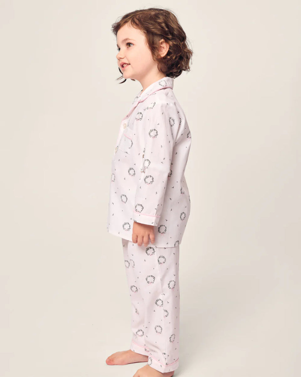 Kid's Twill Pajama Set in Somerset Wreath - Petite Plum Baby & Toddler Clothing sold by Rosebud & Jo