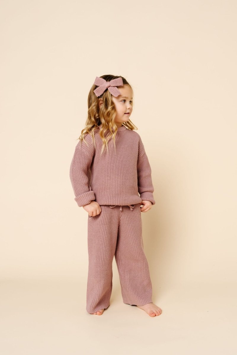 Knit Chunky Sweater - Mauve - Lou Lou & Company Tops sold by Rosebud & Jo