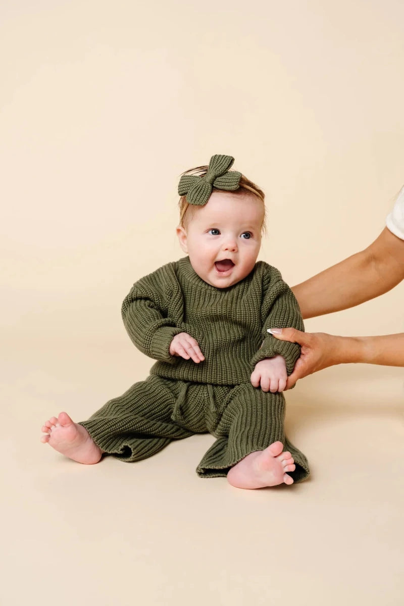 Knit Chunky Sweater - Olive - Lou Lou & Company Tops sold by Rosebud & Jo