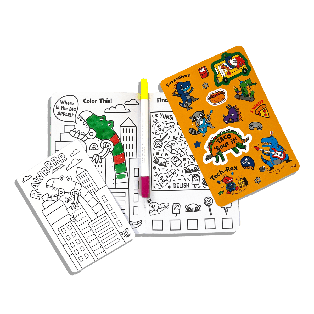 Let's Go! Activity & Coloring Kit - Robo Dinos - OOLY Art sold by Rosebud & Jo