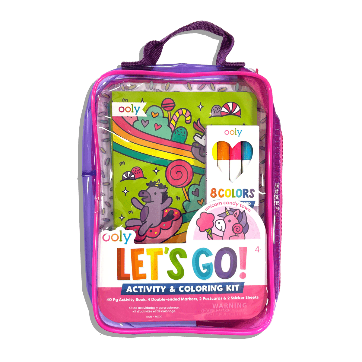Let's Go! Activity & Coloring Kit - Unicorn Candy Town - OOLY Art sold by Rosebud & Jo