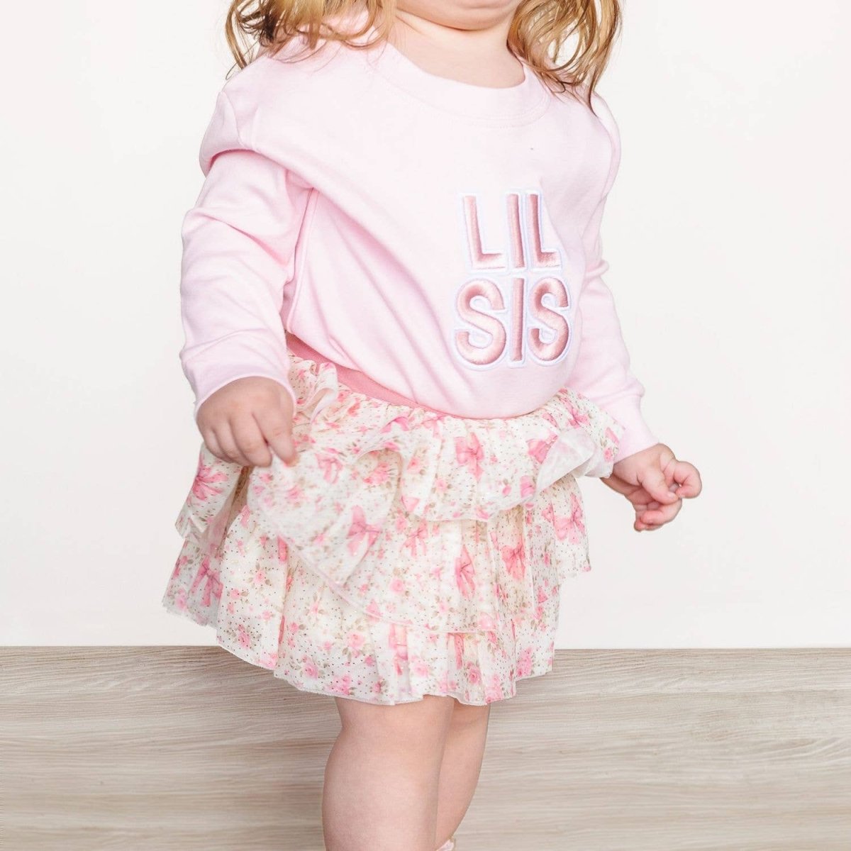 Lil Sis Embroidered Patch Long Sleeve Romper - Sweet Wink Rompers & Jumpers sold by Rosebud & Jo