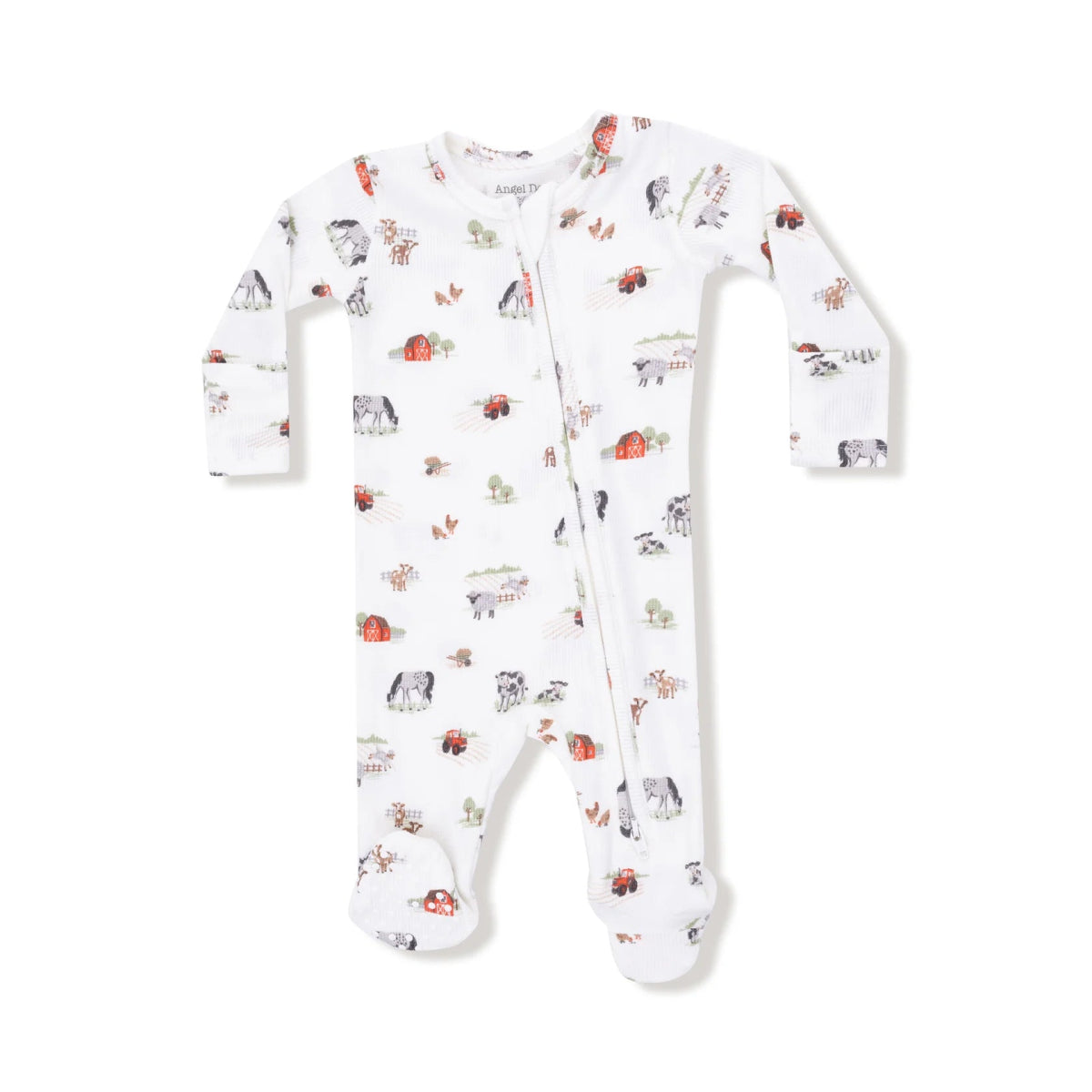 Little Farm 2 - way Zipper Footie - Angel Dear Baby & Toddler Clothing sold by Rosebud & Jo