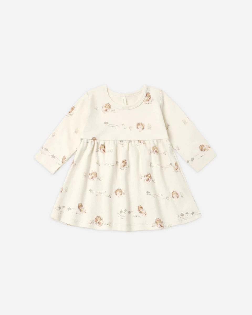 Long Sleeve Baby Dress Turkey - Quincy Mae Dresses sold by Rosebud & Jo