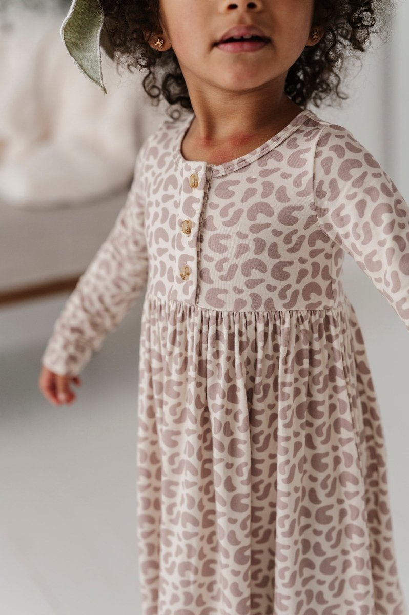 Long Sleeve Henley Dress - Babysprouts sold by Rosebud & Jo