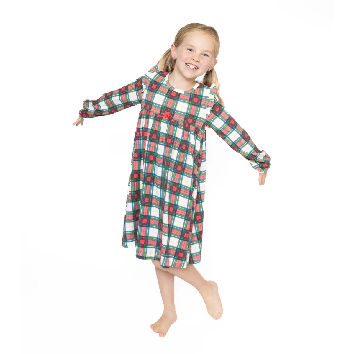 Loungewear Gown in Holiday Plaid - Angel Dear Baby & Toddler Clothing sold by Rosebud & Jo