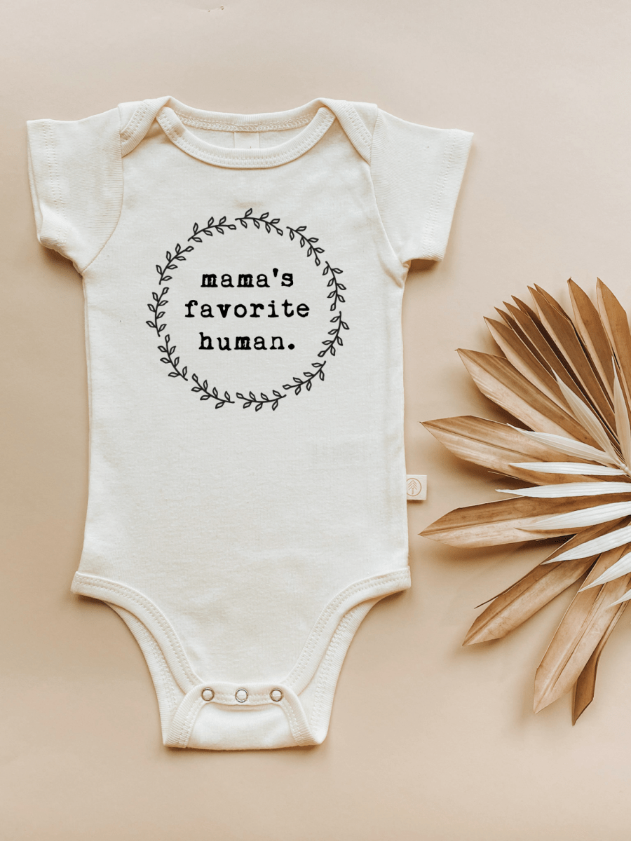 Mamas Favorite Human Organic Cotton Bodysuit - Tenth & Pine Baby & Toddler Clothing sold by Rosebud & Jo
