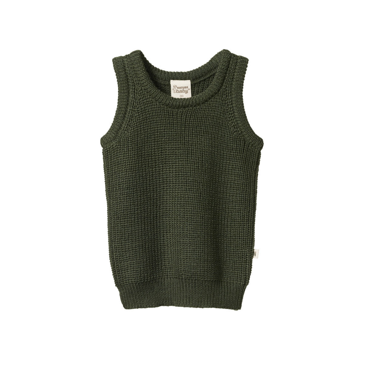 Merino Knit Vest in Thyme Chunky - Nature Baby Baby & Toddler Clothing sold by Rosebud & Jo