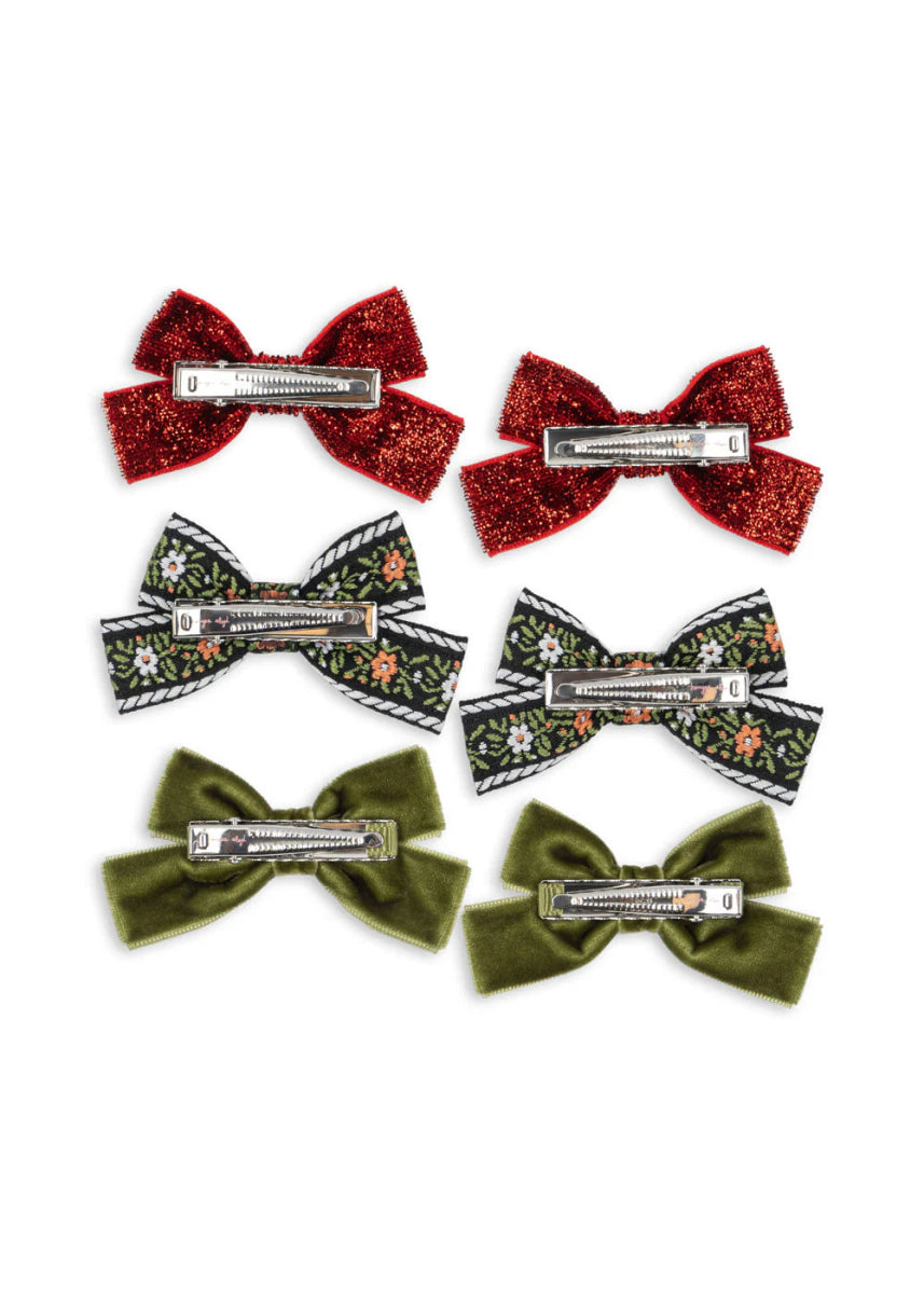 Micki Hair Bow Clips 6 Pack - Konges Sløjd A/S Hair Accessory sold by Rosebud & Jo