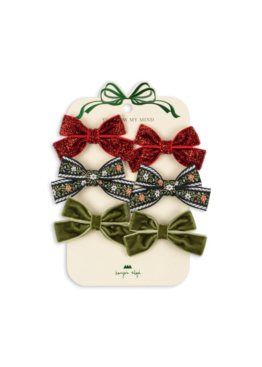 Micki Hair Bow Clips 6 Pack - Konges Sløjd A/S Hair Accessory sold by Rosebud & Jo