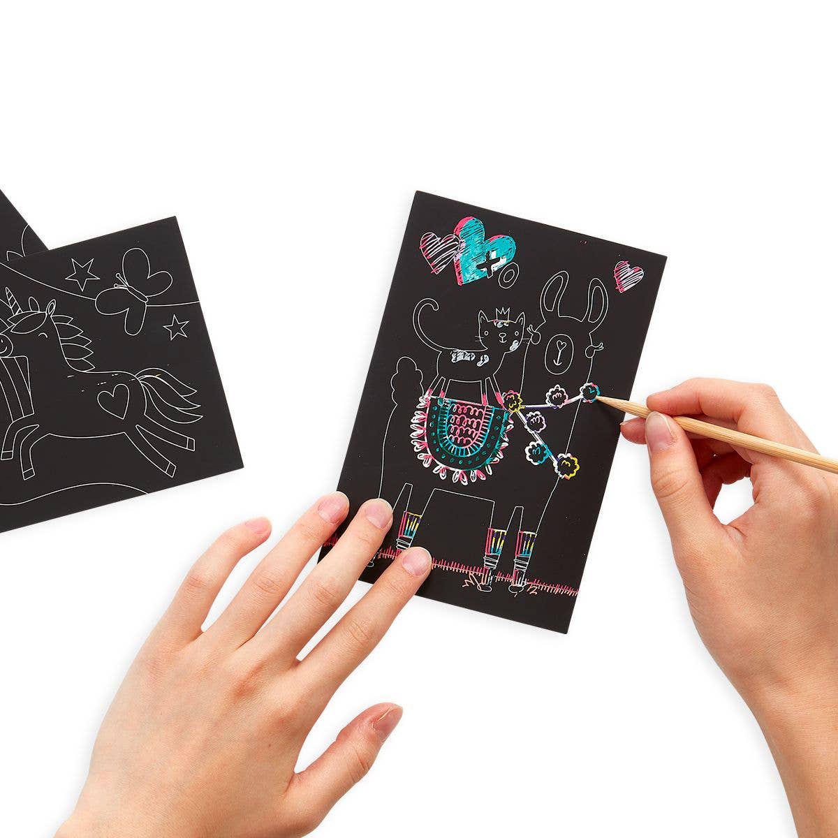 Mini Scratch & Scribble Art Kit: Funtastic Friends - OOLY Art sold by Rosebud & Jo