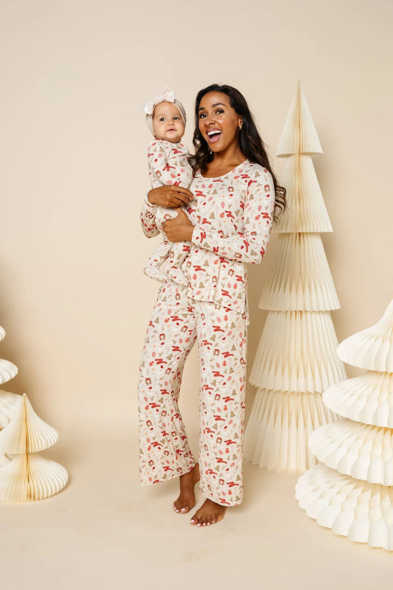 Mistletoe Christmas Lounge Wide Leg Pants - Lou Lou & Company Women's Clothing sold by Rosebud & Jo