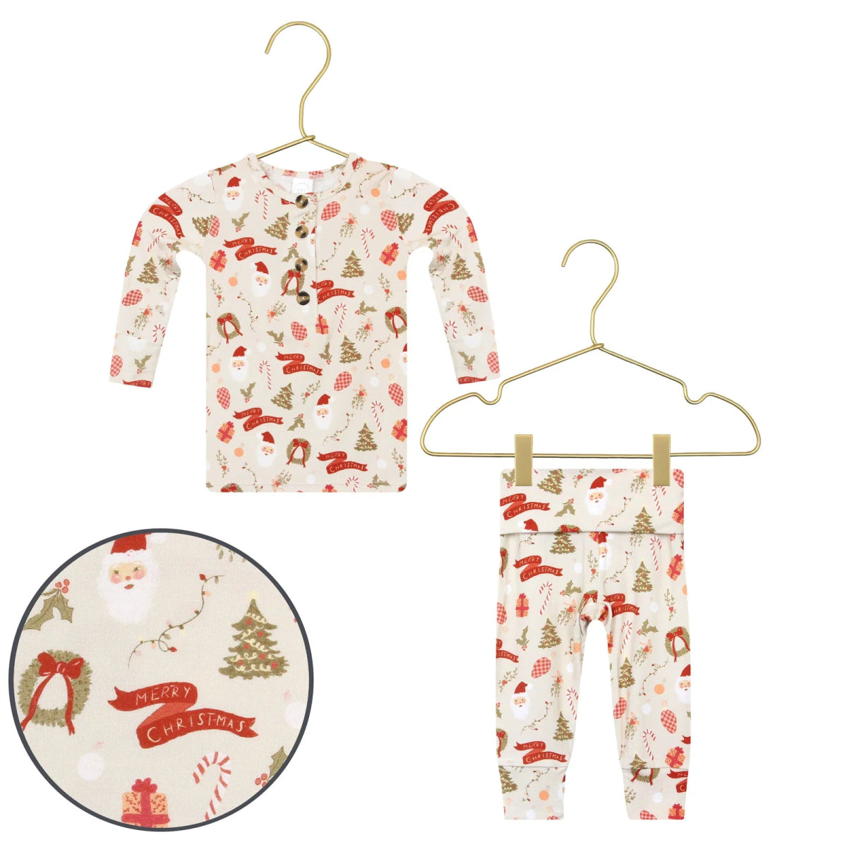 Mistletoe Christmas Top and Bottoms - Lou Lou & Company Baby & Toddler Clothing sold by Rosebud & Jo
