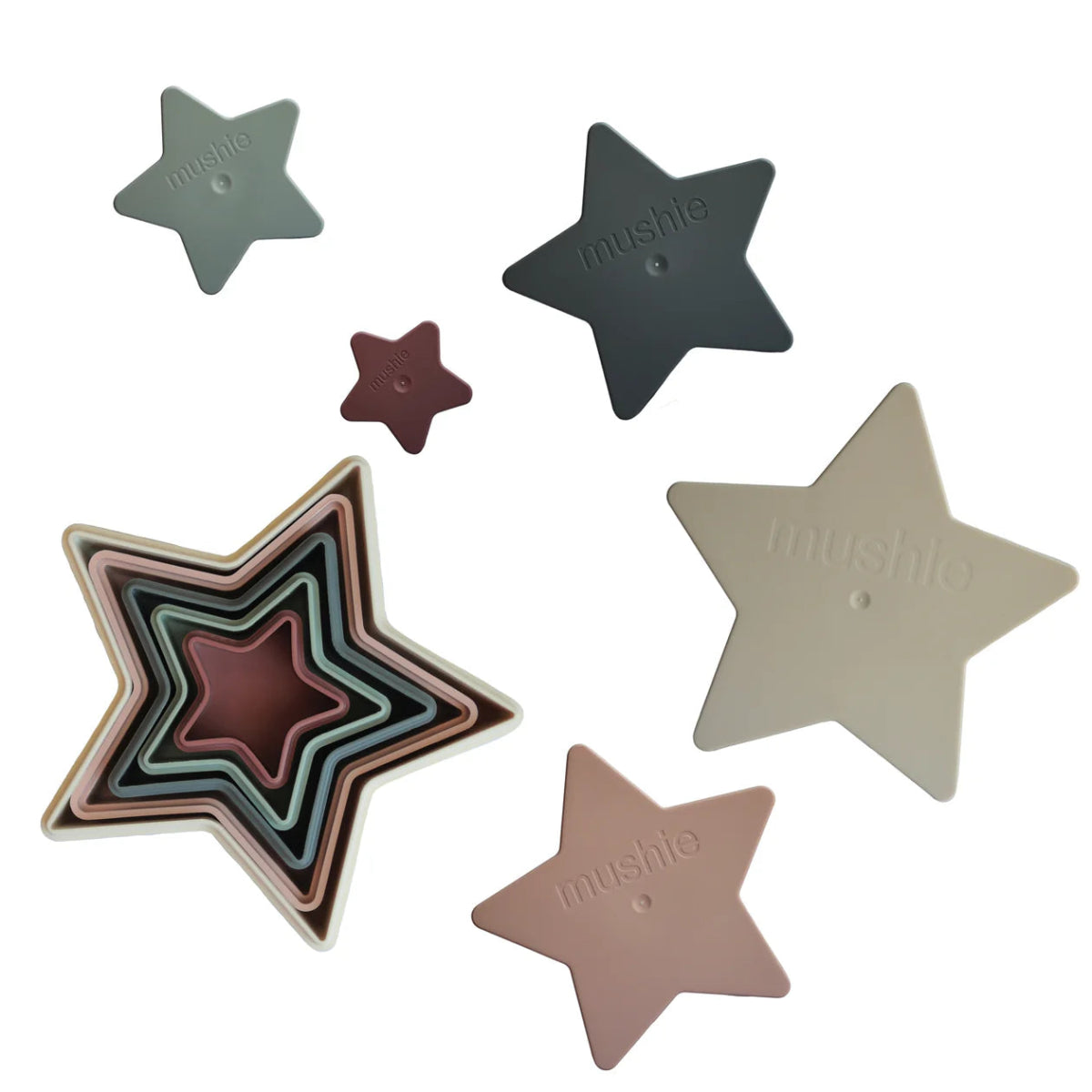 Nesting Stars - mushie Toys sold by Rosebud & Jo