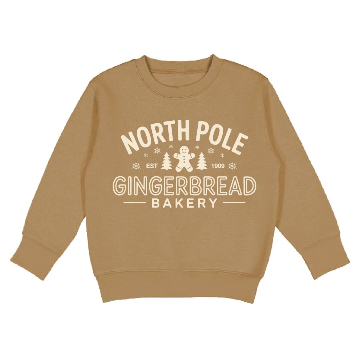 North Pole Gingerbread Christmas Sweatshirt - Sweet Wink Tops sold by Rosebud & Jo