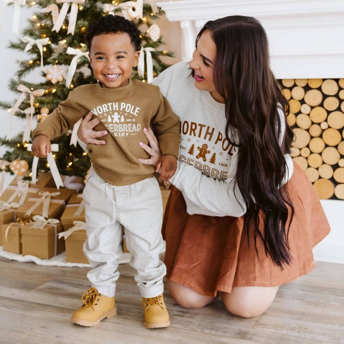 North Pole Gingerbread Christmas Sweatshirt - Sweet Wink Tops sold by Rosebud & Jo