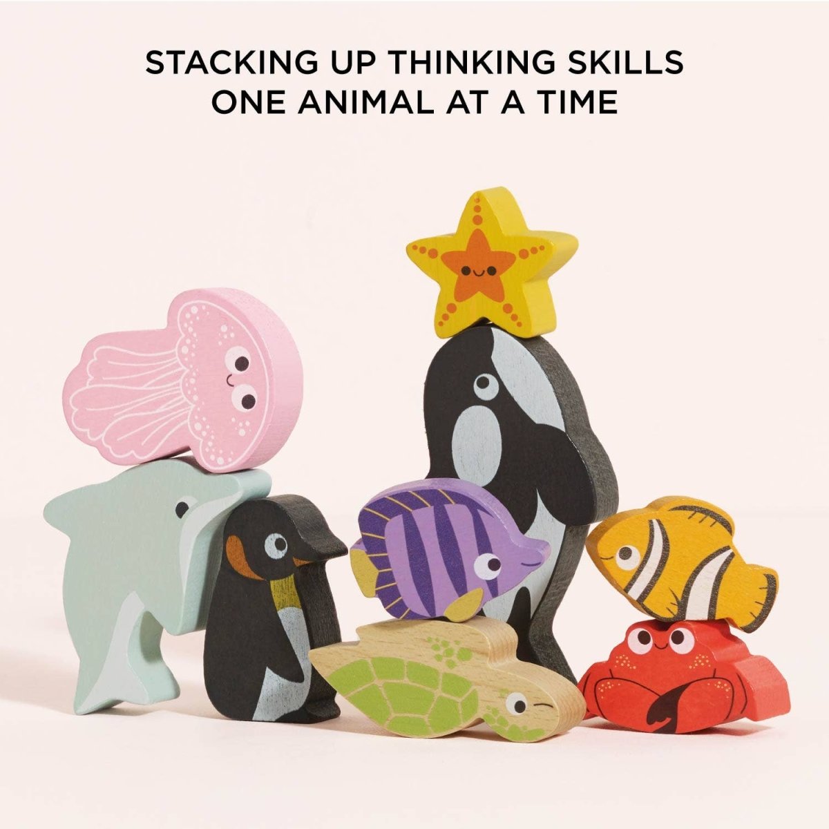 Ocean Life Stacking Animals & Bag - Le Toy Van, Inc. Toys sold by Rosebud & Jo