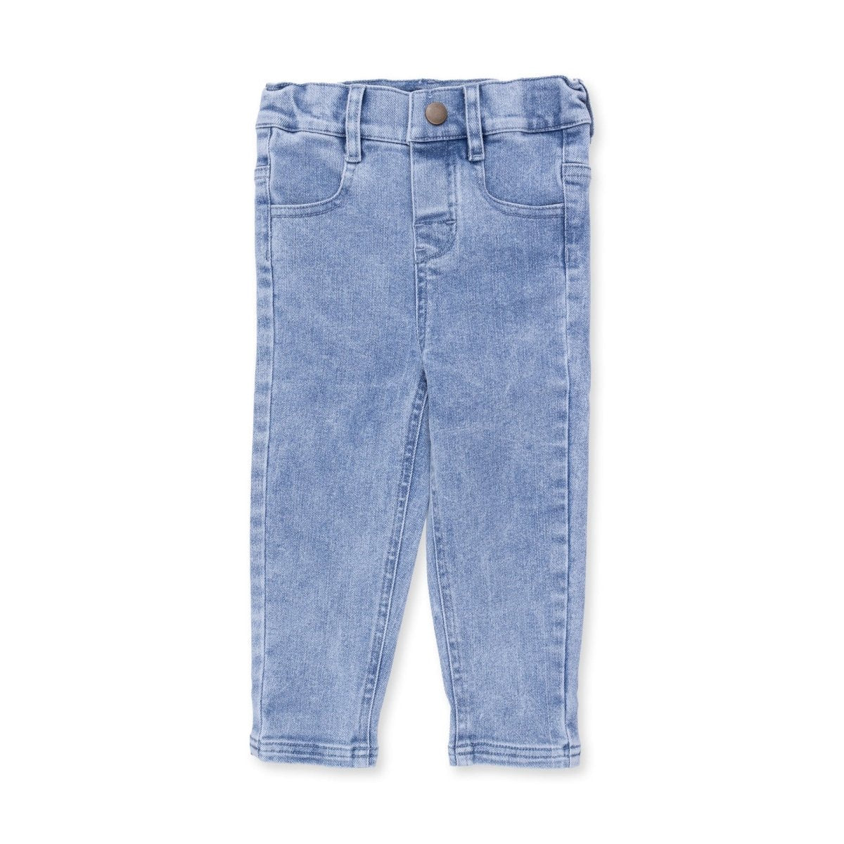 Old School Blue Stretch Denim - Adjustable Pants - Angel Dear Bottoms sold by Rosebud & Jo