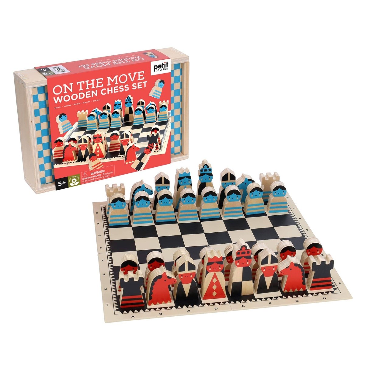 On the Move Wooden Chess Set - Chronicle Books Toy sold by Rosebud & Jo