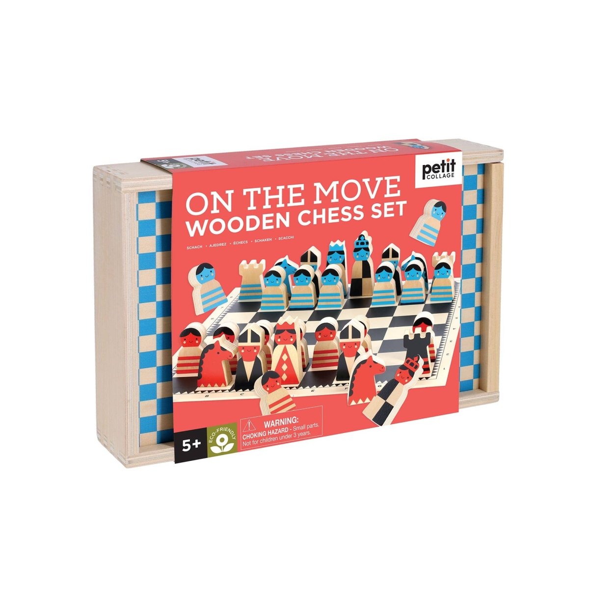 On the Move Wooden Chess Set - Chronicle Books Toy sold by Rosebud & Jo